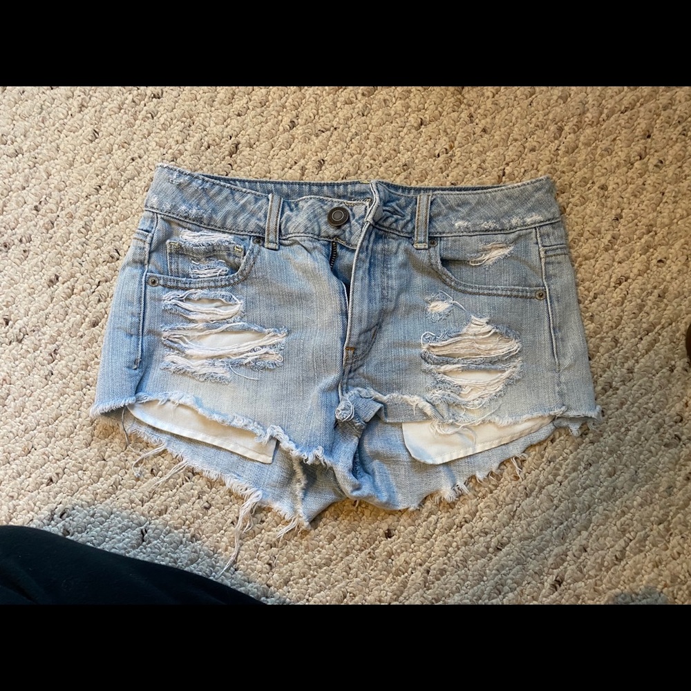 Vintage American Eagle Ripped Jean Shorts
